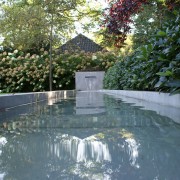 Wasserbecken mit Wasserwand