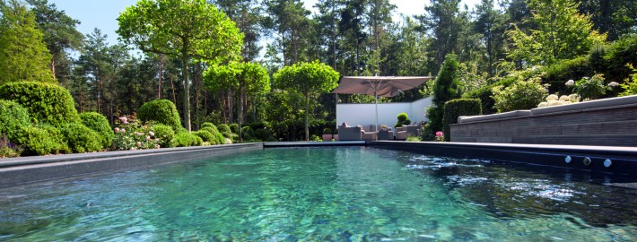 Swimmingpool mit klassischer filterung