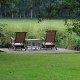 Holzterrasse mit Blich in die freie Landschaft, Erholung auf dem Holzdeck