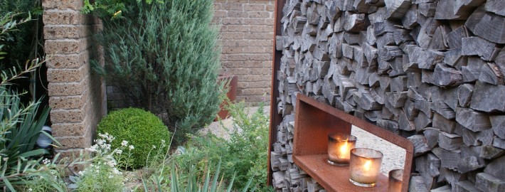 Edelstahl Objekte für den Garten